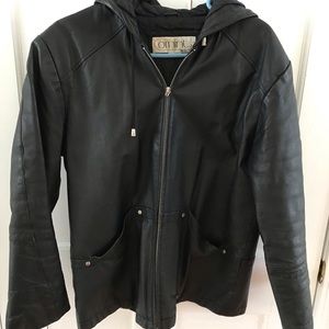 Leather coat